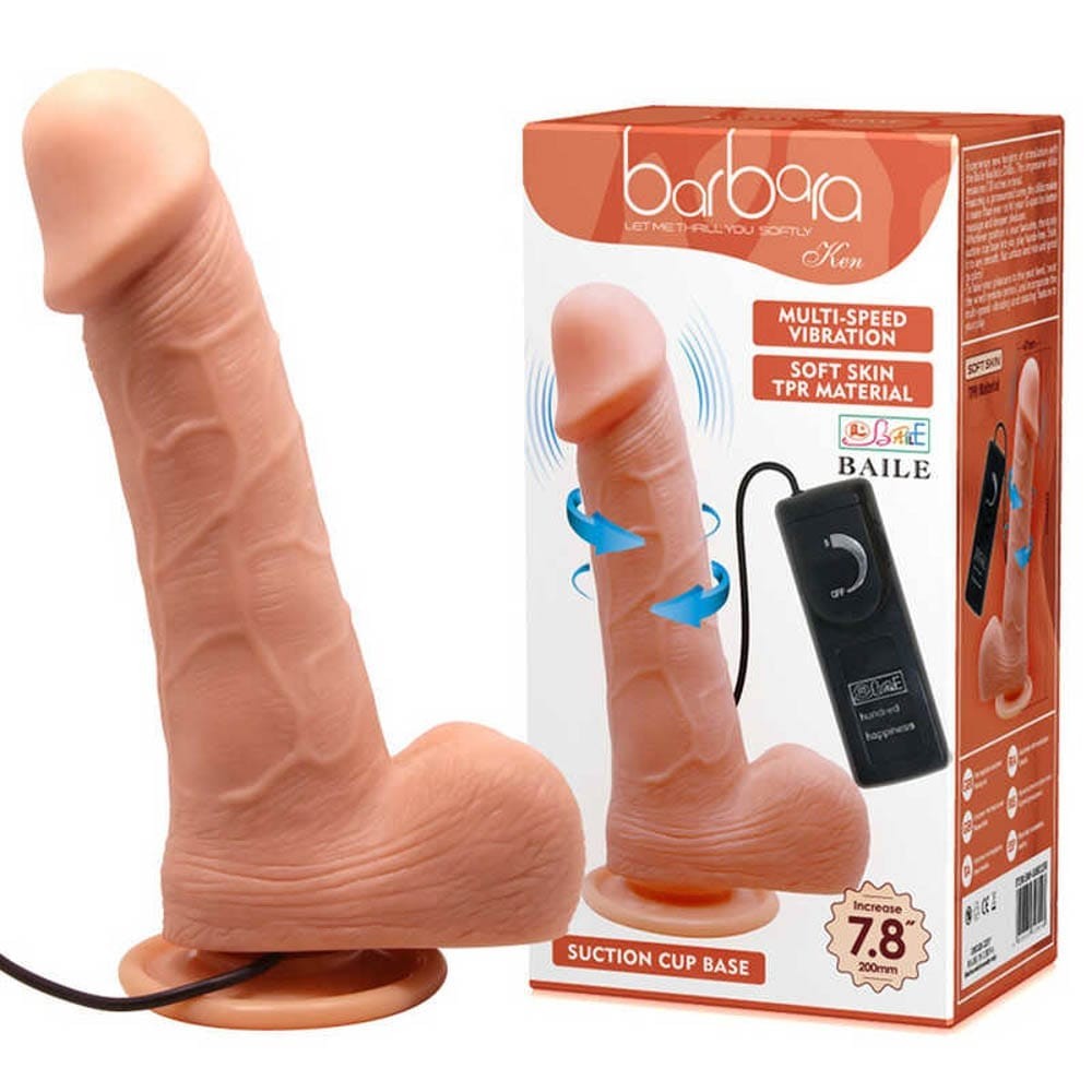 Multi-Speed Vibrating Dildo Barbara Ken 8.3"