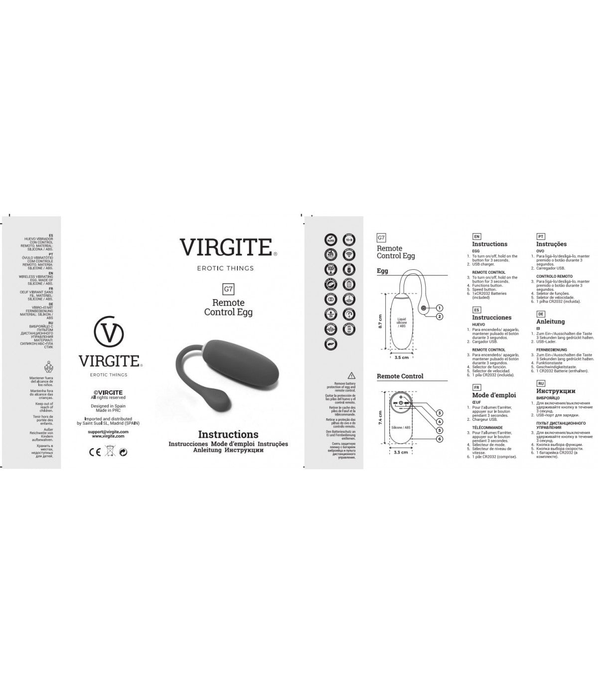 RECHARGEABLE BLUE VIBRATING EGG G7