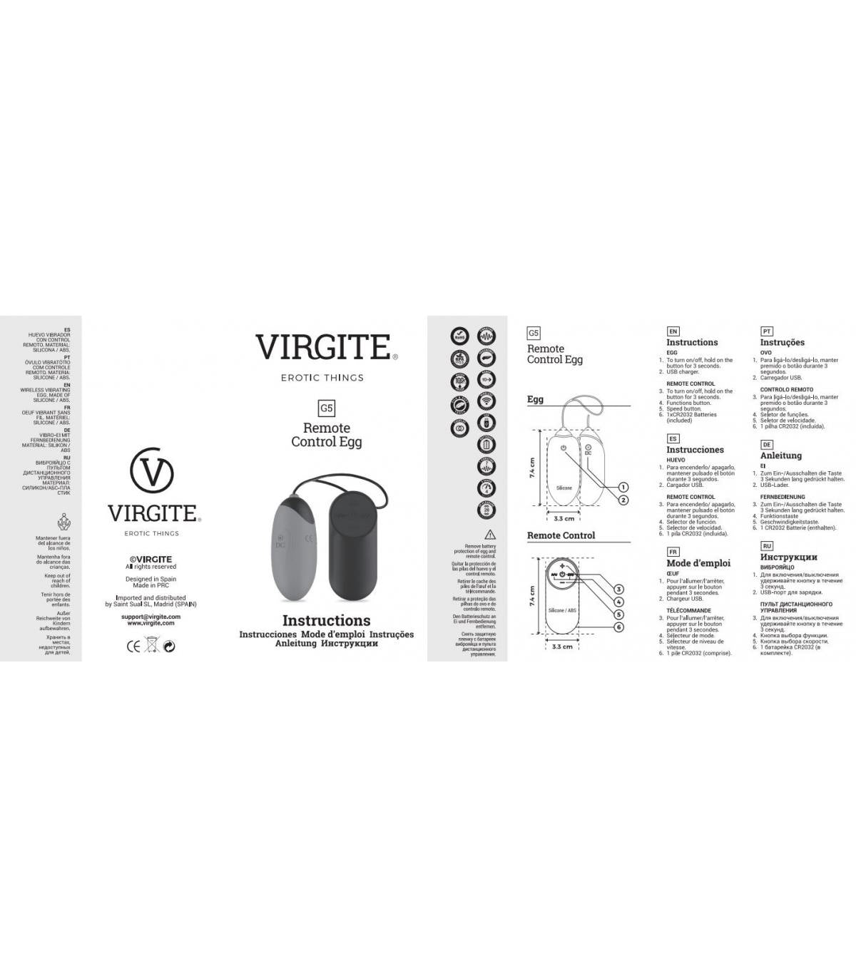 VIBRATING EGG G5 RECHARGEABLE BLACK EDITION