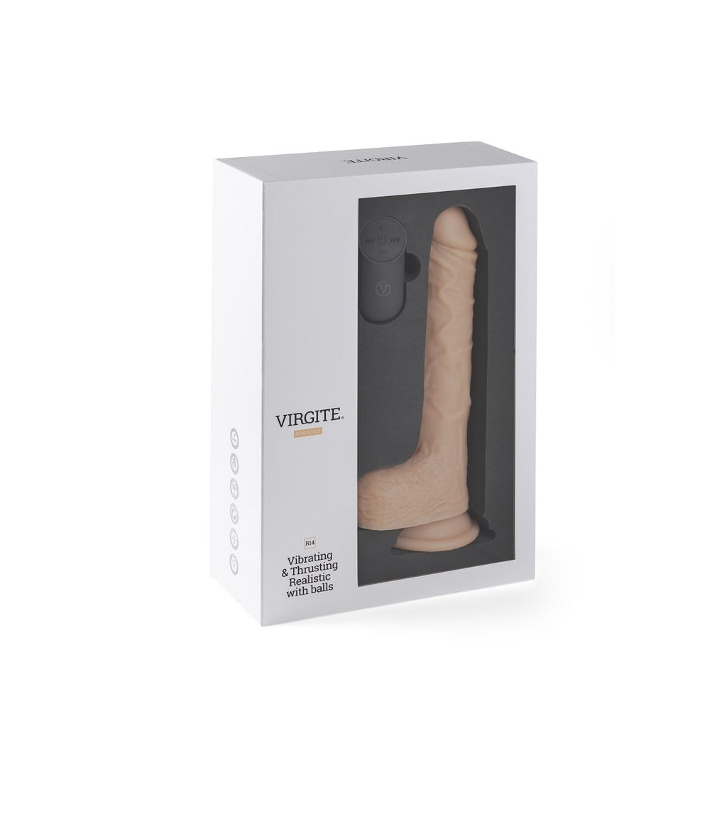 REALISTIC UP AND DOWN VIBRATOR R14" 23CM WITH REMOTE CONTROL