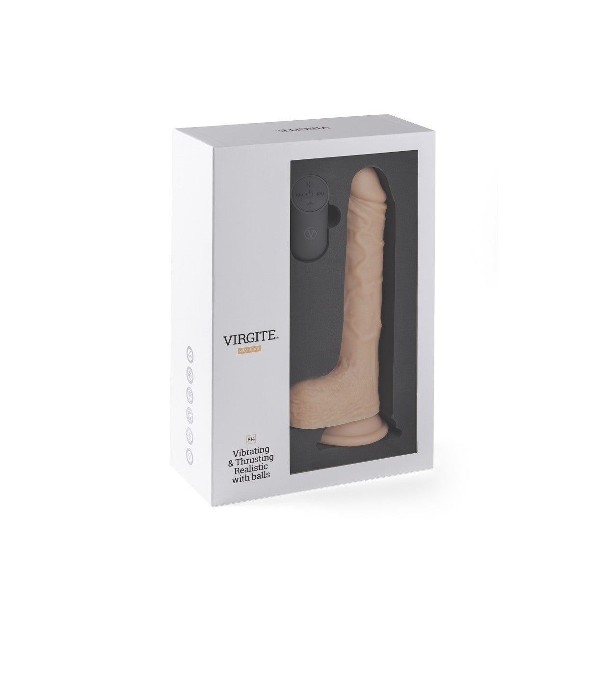 REALISTIC UP AND DOWN VIBRATOR R14" 23CM WITH REMOTE CONTROL