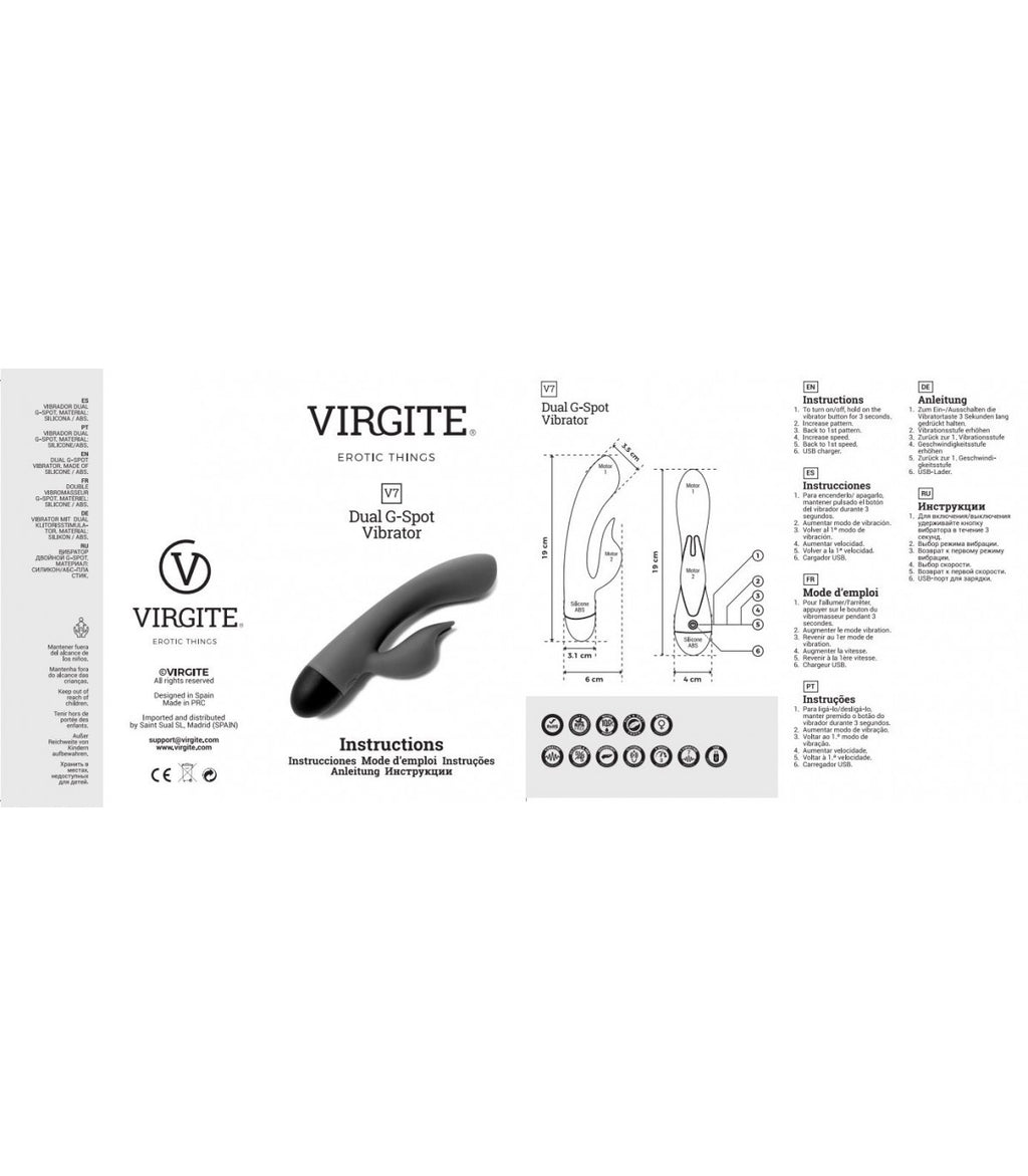 VIBRATORE RICARICABILE ROSA V7