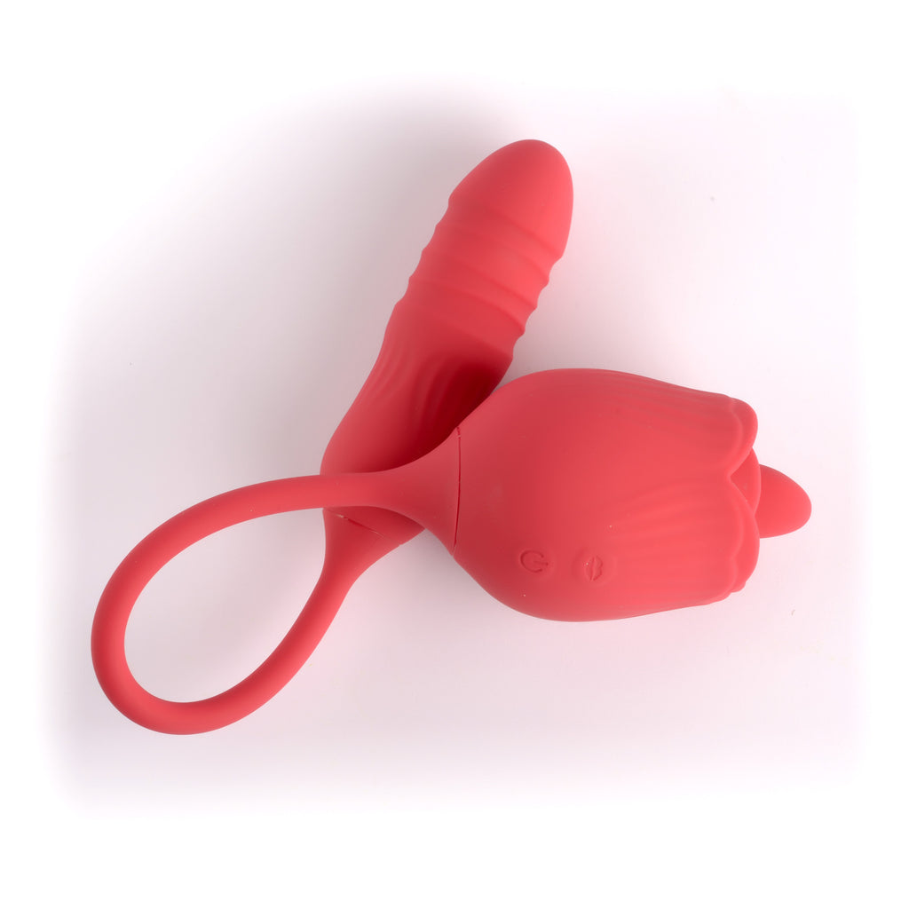 VSC Novità - Vibratore a Spinta/Licking - Desire Luxury Rose