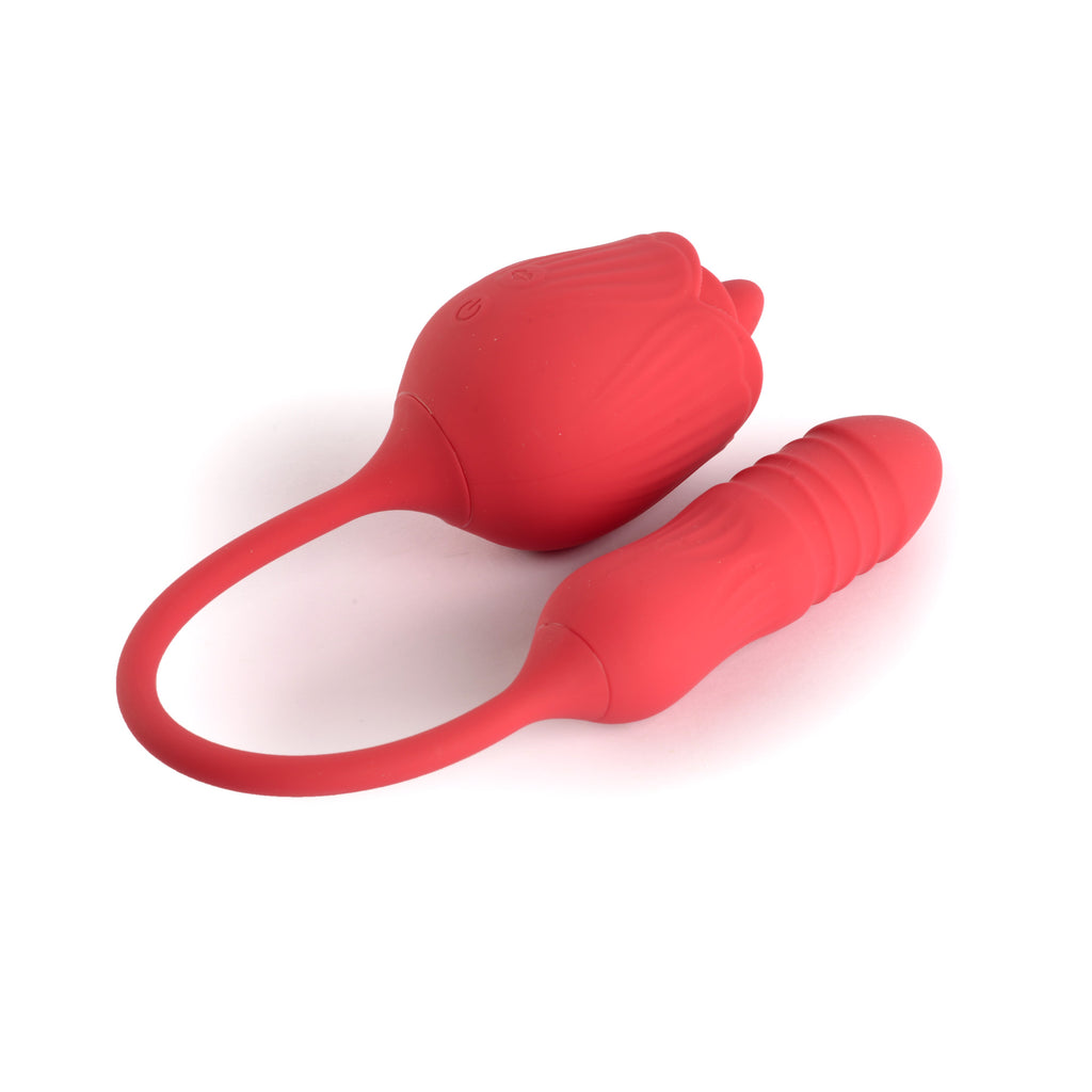 VSC Novità - Vibratore a Spinta/Licking - Desire Luxury Rose