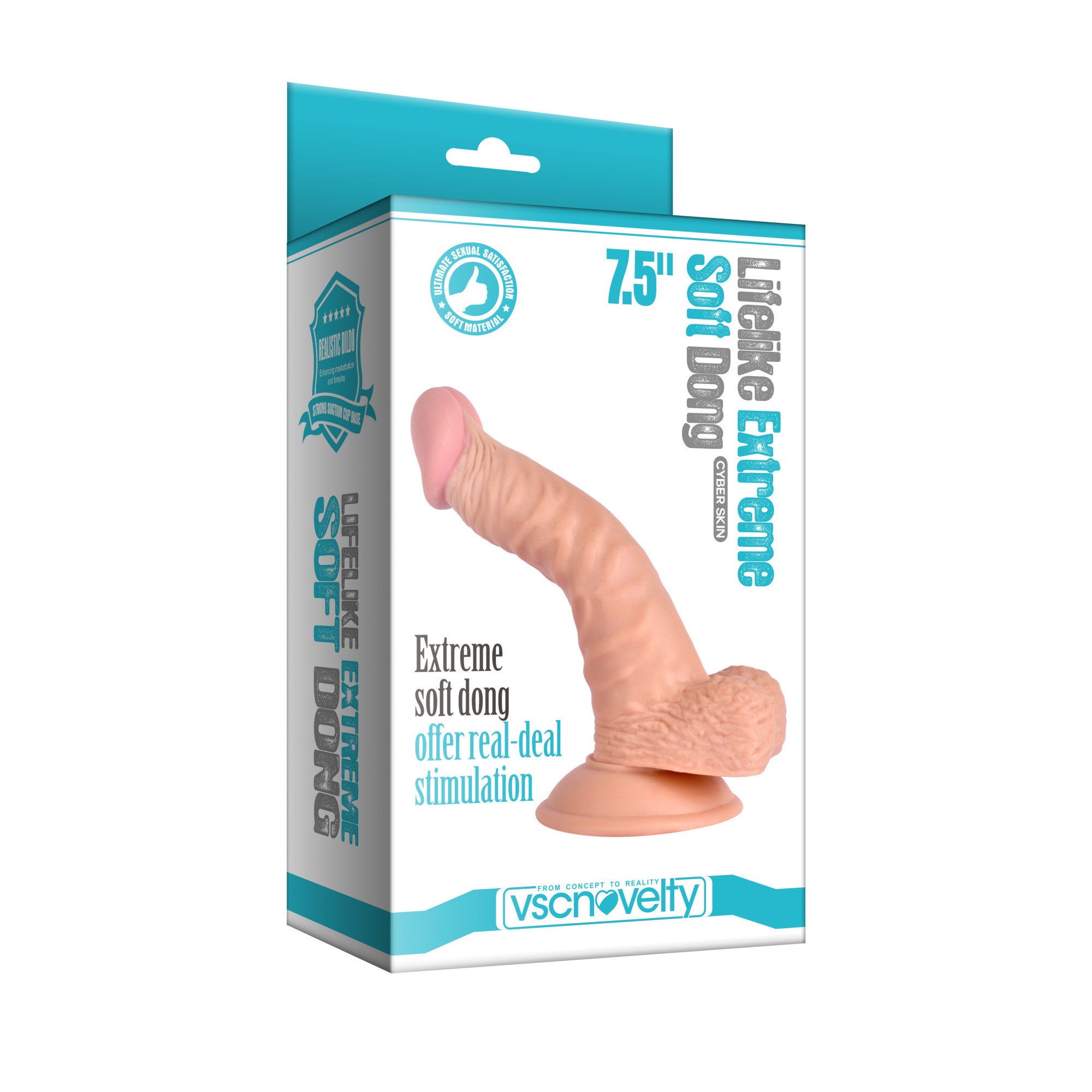VSC Novità - Dildo Realistico Estremamente Morbido - 7,5" - Colore Carne
