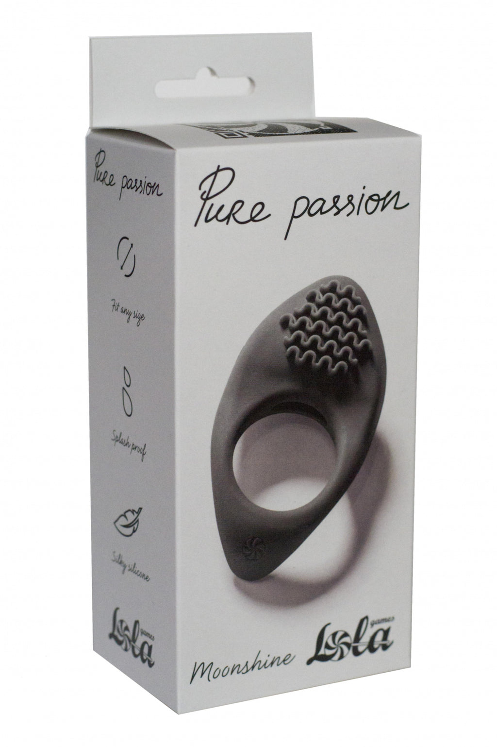 Lola Games - Anello Vibrante per Pene Moonshine - Nero