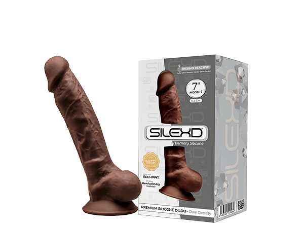 Silexd - Dildo Premium in Silicone Mod. 1 7" - Marrone