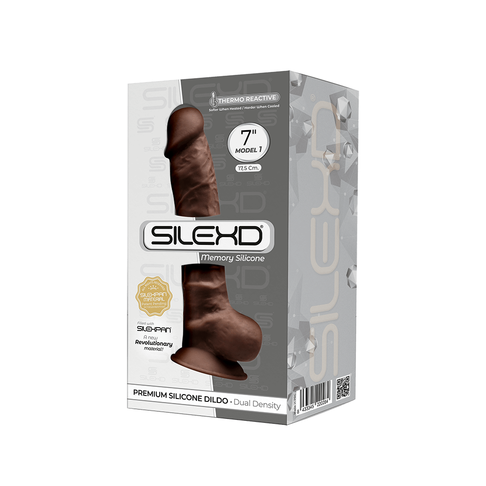 Silexd - Dildo Premium in Silicone Mod. 1 7" - Marrone