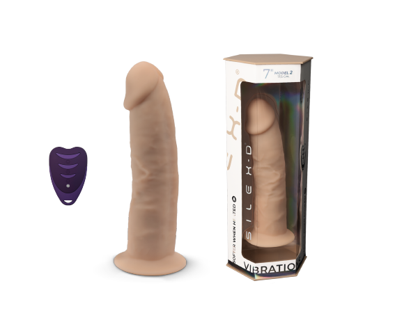 Silexd - Vibratore Premium Silicone Mod.2 7'' + Telecomando - Color Carne