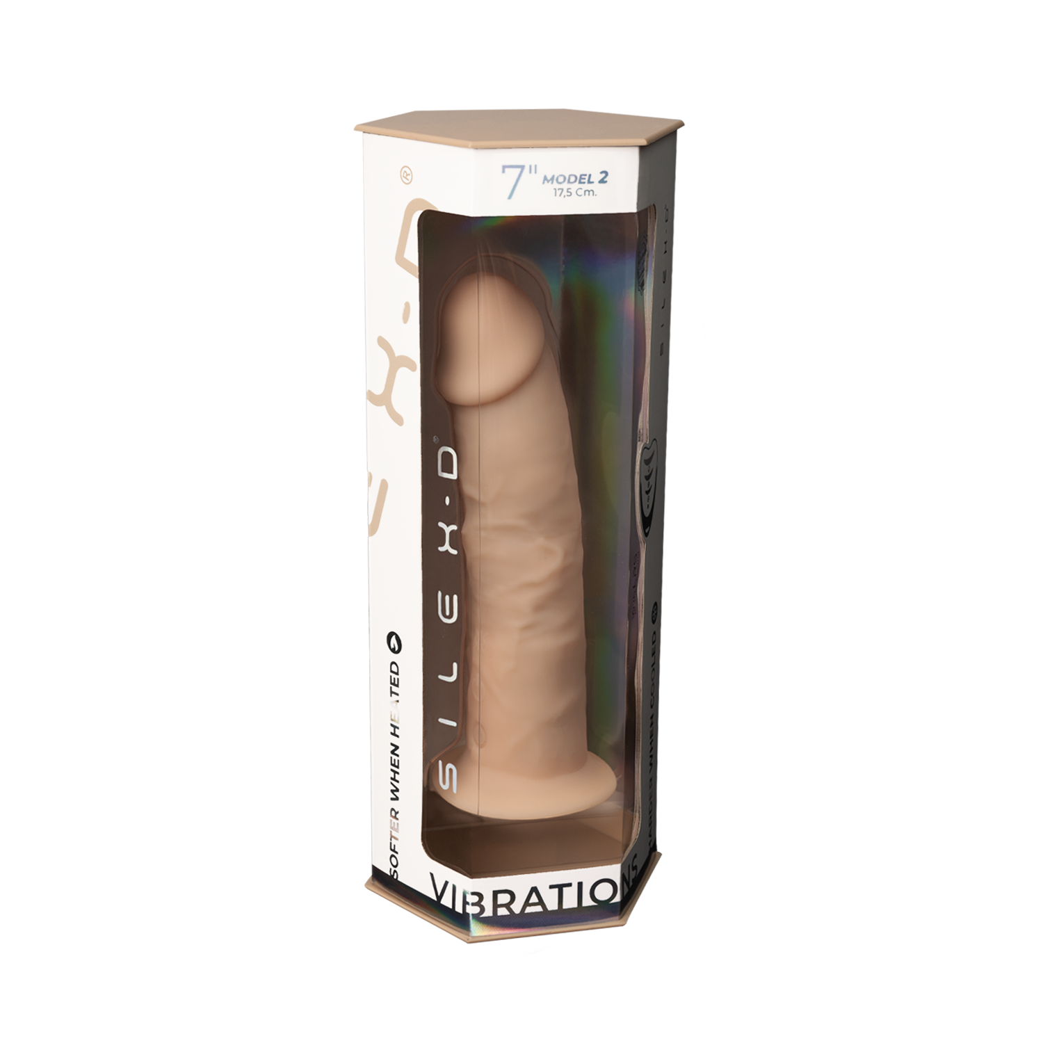 Silexd - Vibratore Premium Silicone Mod.2 7'' + Telecomando - Color Carne