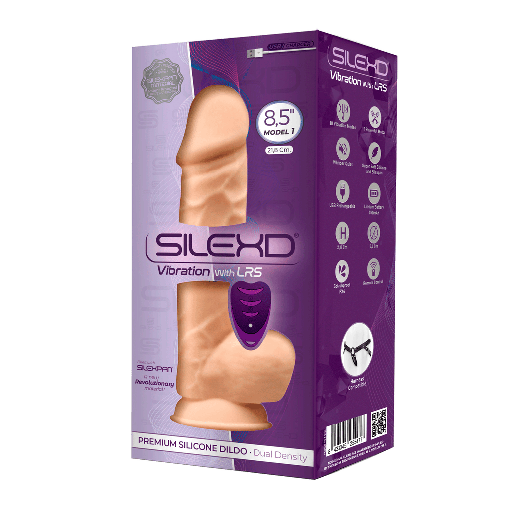 Silexd - Vibratore Premium Silicone Mod.1 8,5'' + Telecomando - Color Carne