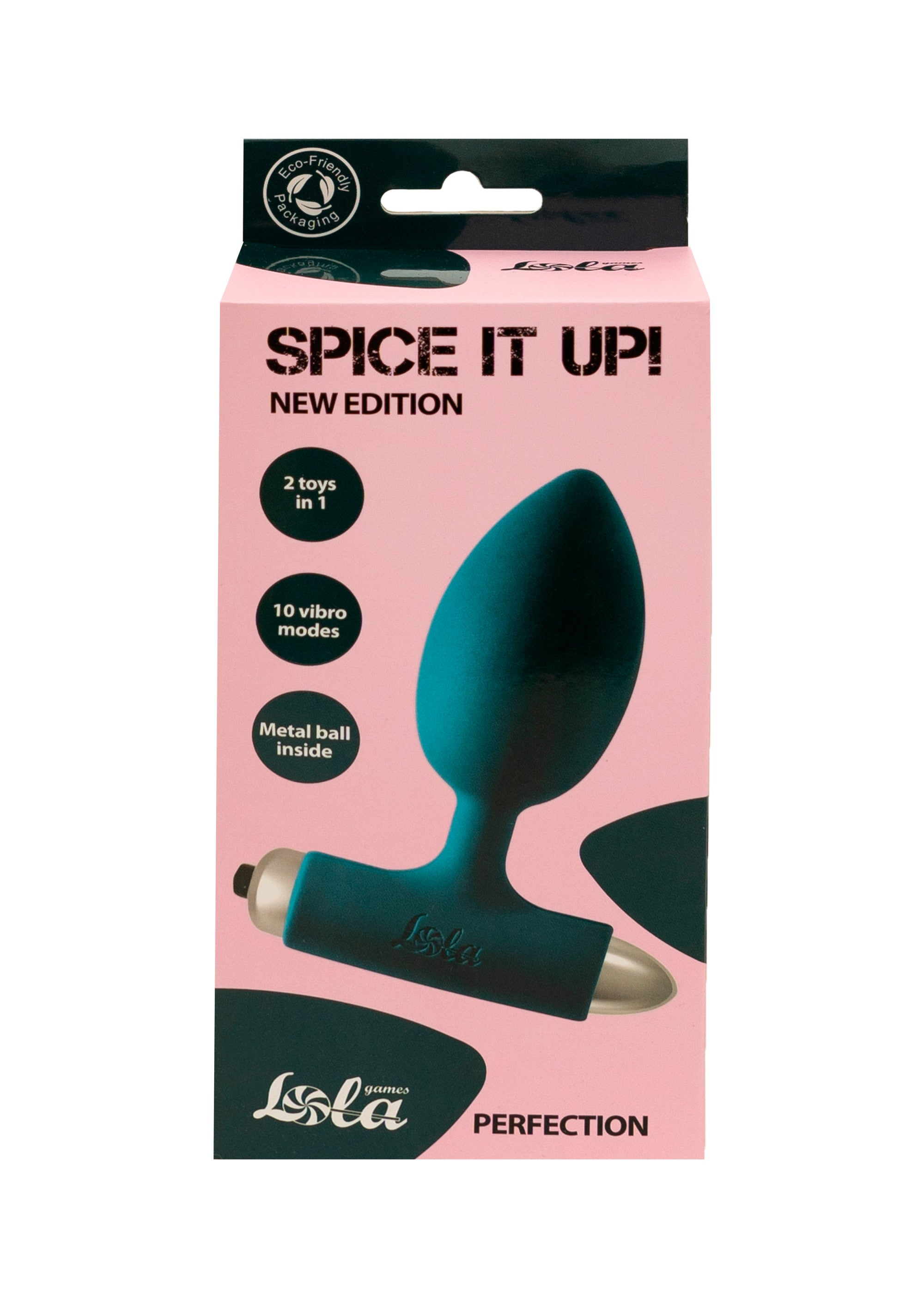 Lola Games - Vibrating Anal Plug with Metal Ball Perfection - Blue