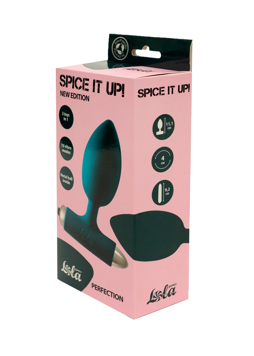 Lola Games - Vibrating Anal Plug with Metal Ball Perfection - Blue