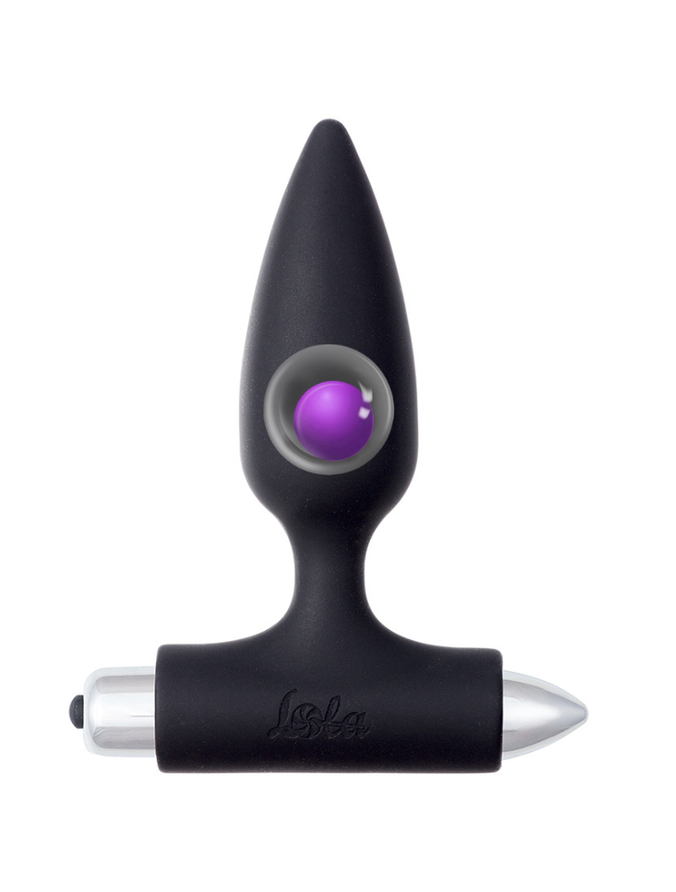 Lola Games - Vibrating Anal Plug with Metal Ball Glory - Black