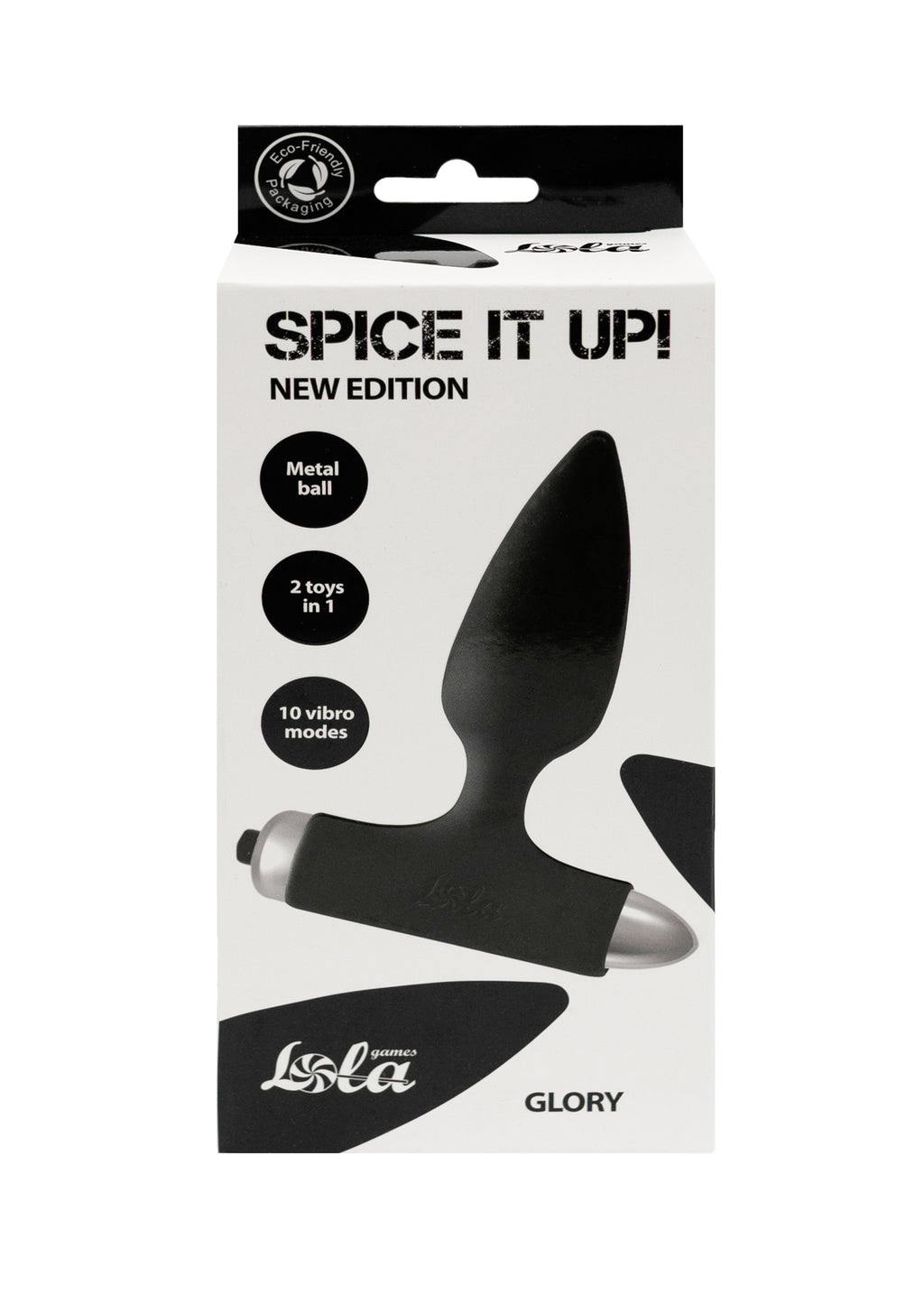 Lola Games - Vibrating Anal Plug with Metal Ball Glory - Black