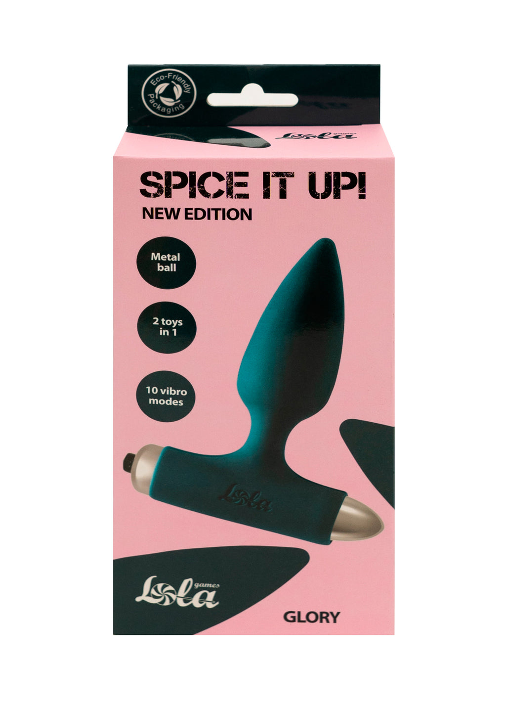 Lola Games - Glory Vibrating Butt Plug with Metal Ball - Blue