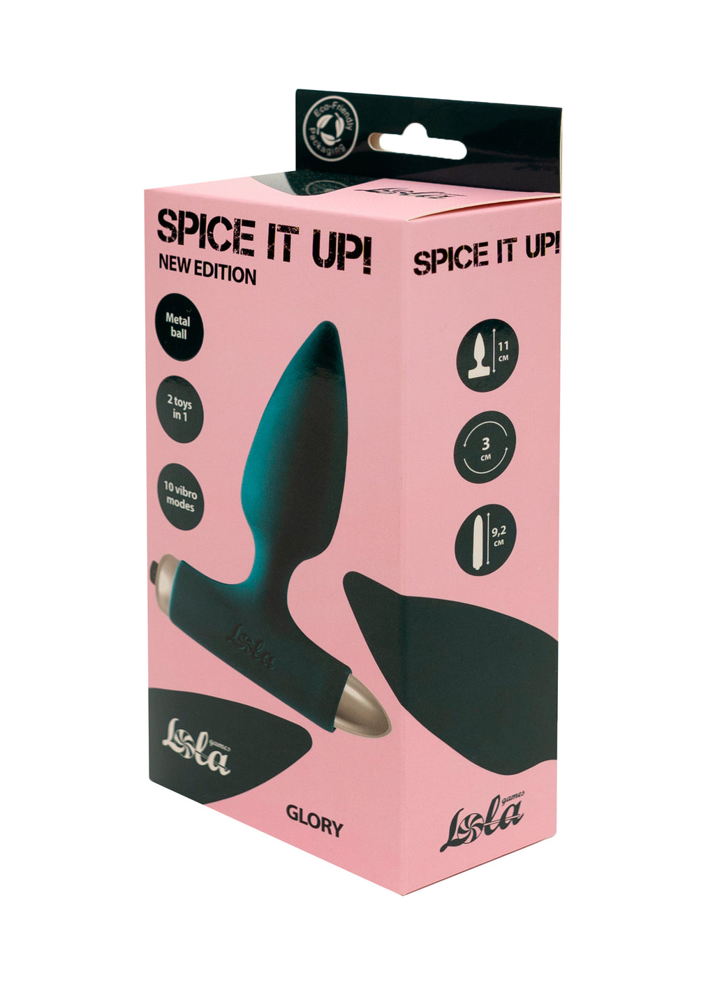 Lola Games - Glory Vibrating Butt Plug with Metal Ball - Blue