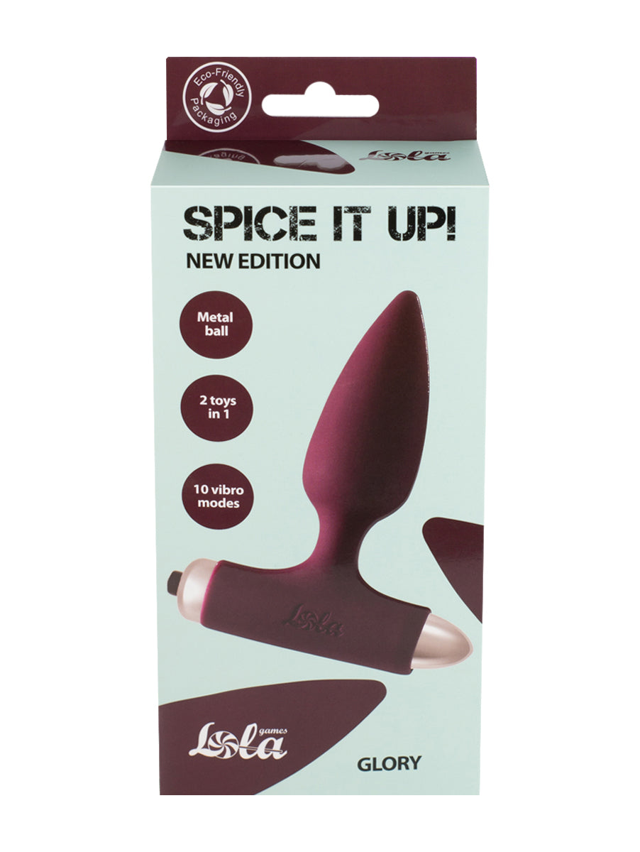 Lola Games - Vibrating Anal Plug with Metal Ball Glory - Red