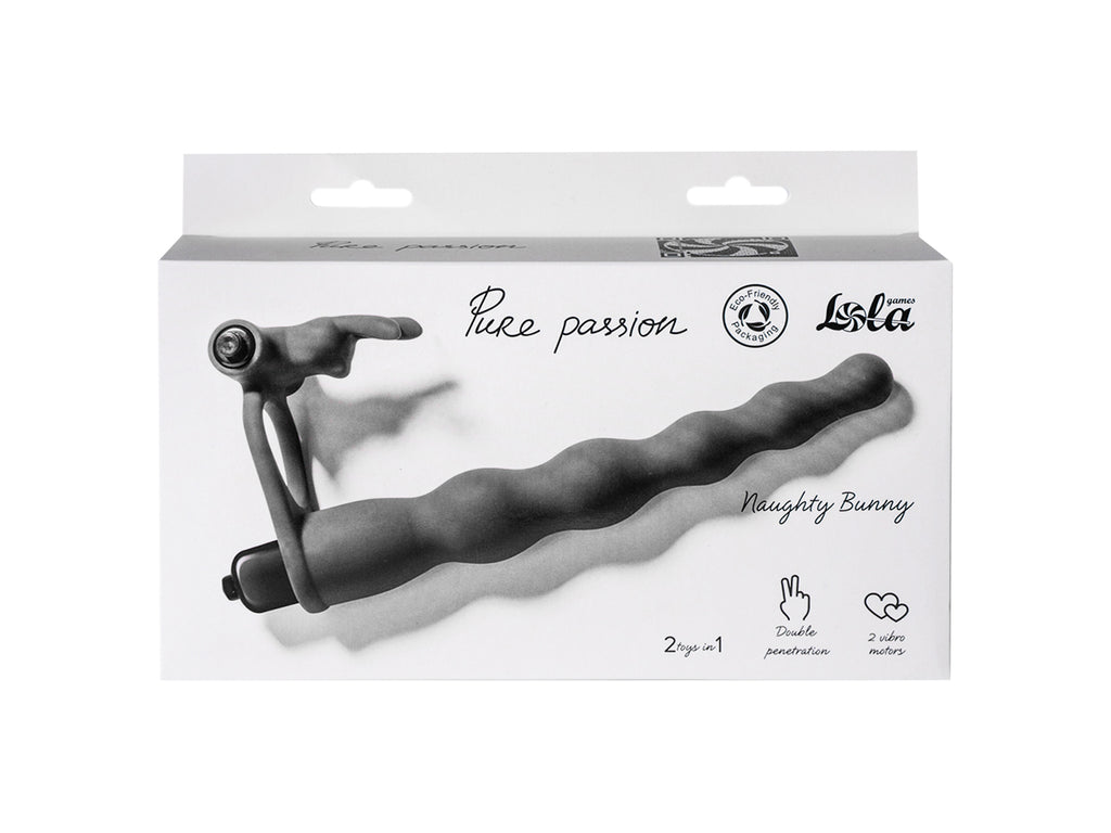 Lola Games - Dildo per Doppia Penetrazione Bunny - Nero