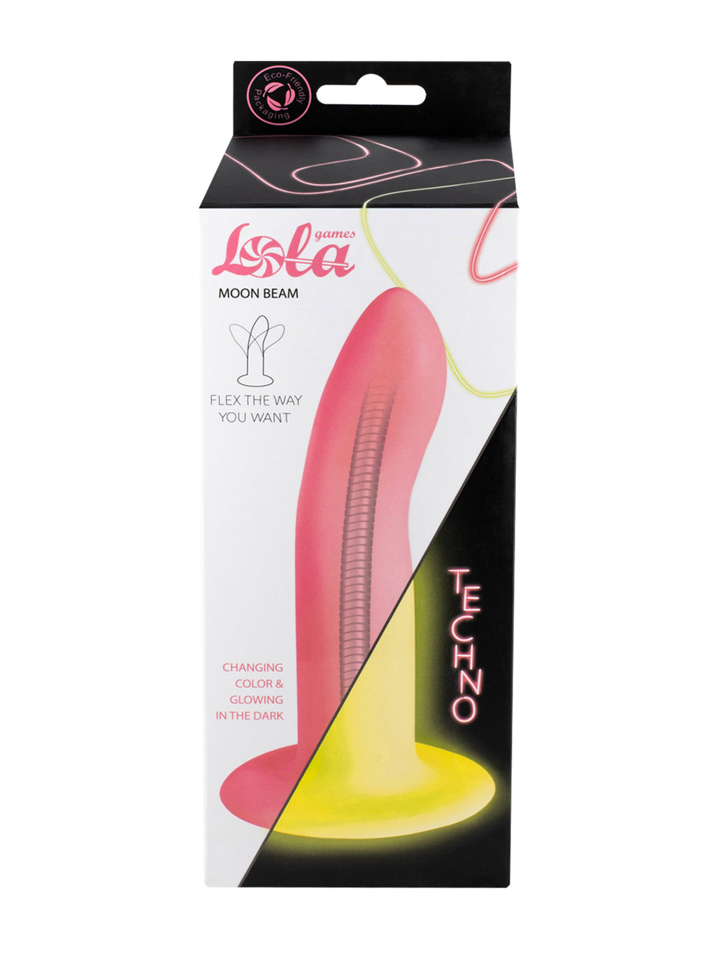 Lola Games - Dildo Flessibile Fluorescente Moon Beam - Rosa