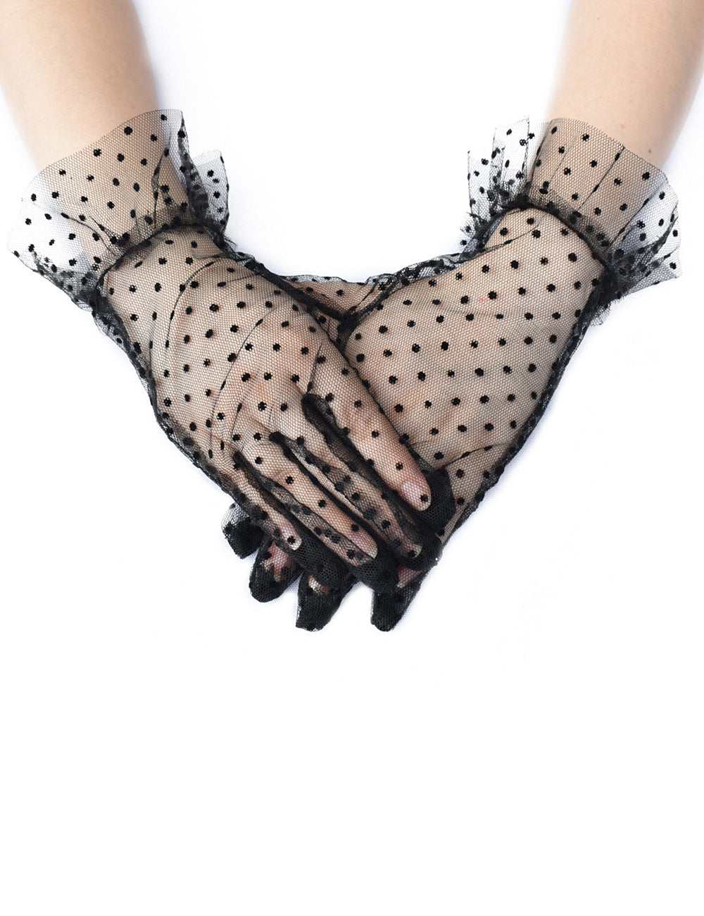 Oh Yeah - Polka Dot Fishnet Gloves