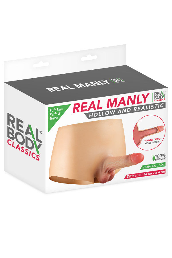Real Body - Panties with Hollow Dildo - L/XL