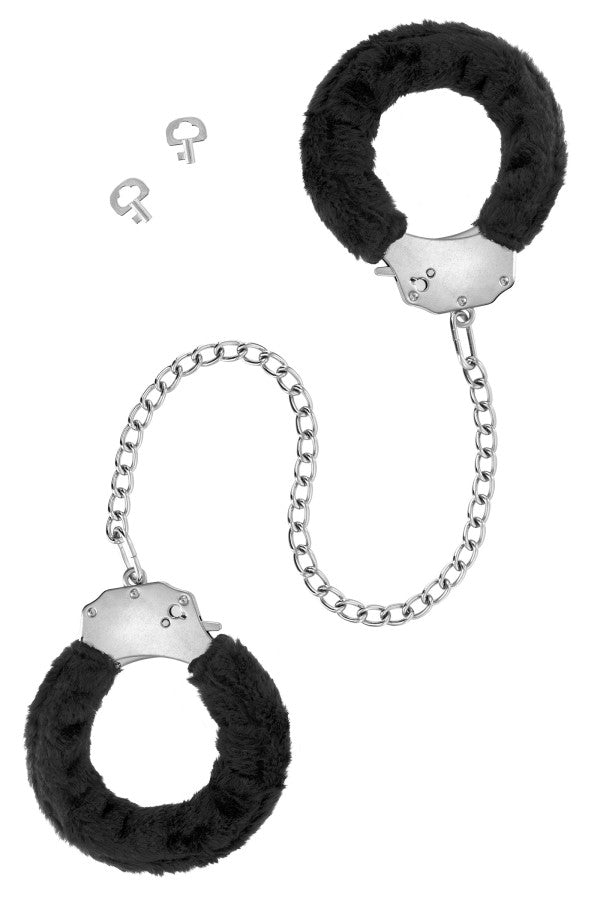 Fetish Tentation - Anklets with Plush - Black