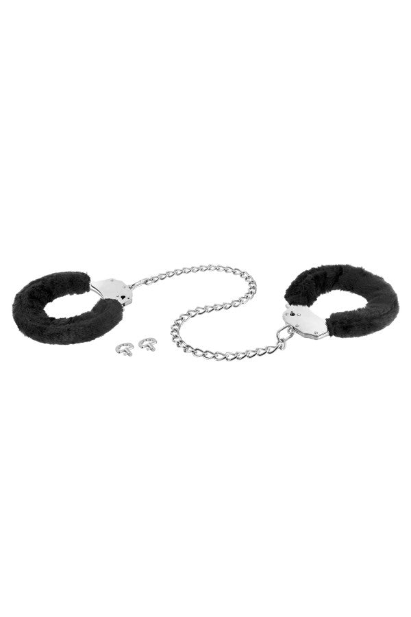 Fetish Tentation - Anklets with Plush - Black