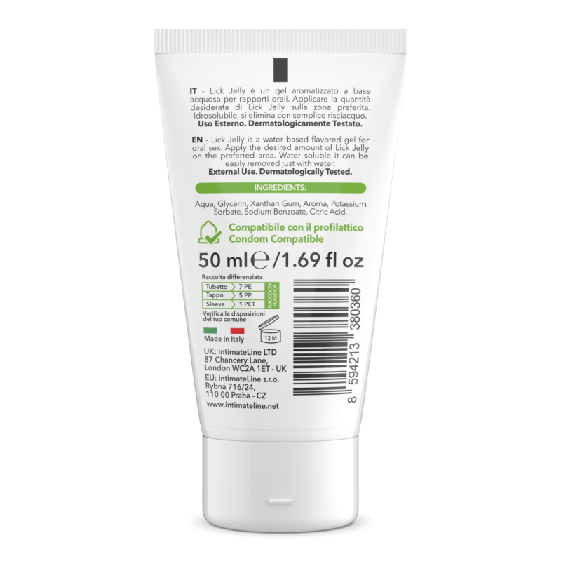 Lick Gel Commestibile al Gusto Mela Verde - 50 ml