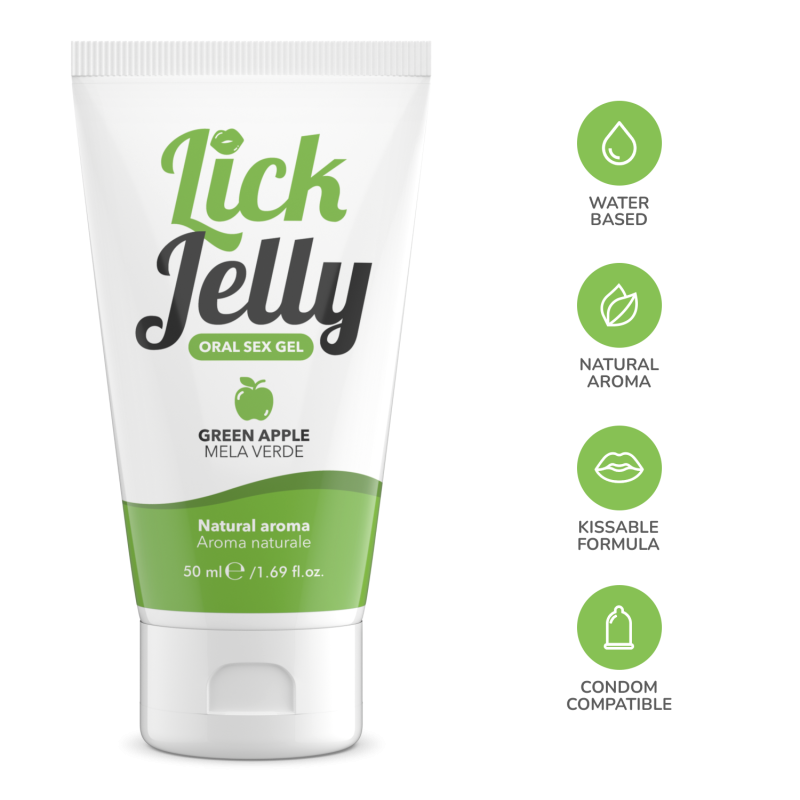 Lick Gel Commestibile al Gusto Mela Verde - 50 ml