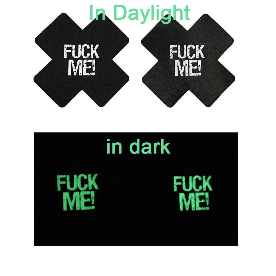 Oh Yeah - Copricapezzoli Adesivi "Fuck Me!" - Fluorescenti