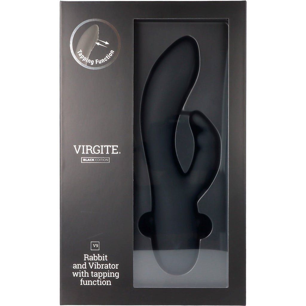 BLACK RECHARGEABLE PULSATING VIBRATOR V9