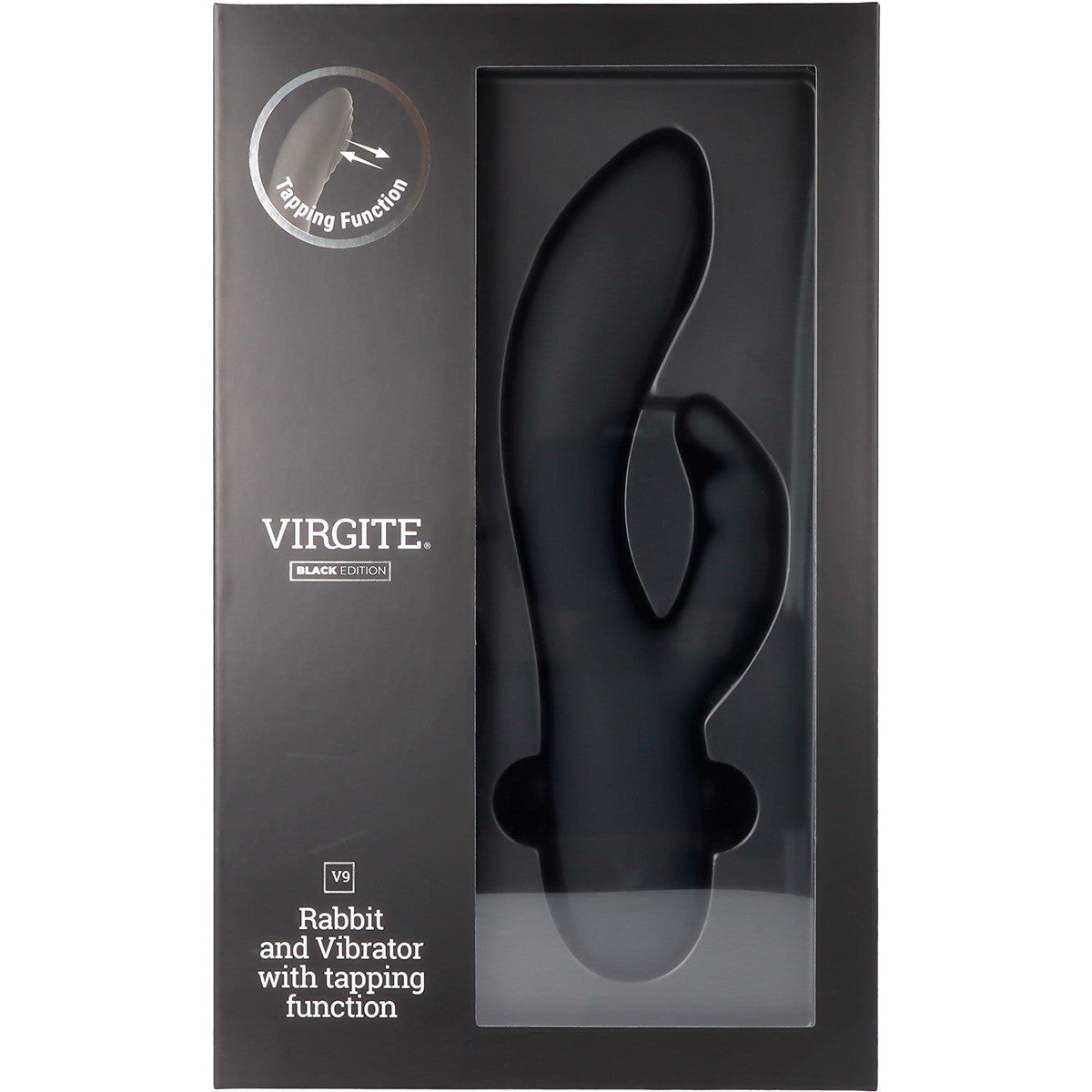 BLACK RECHARGEABLE PULSATING VIBRATOR V9