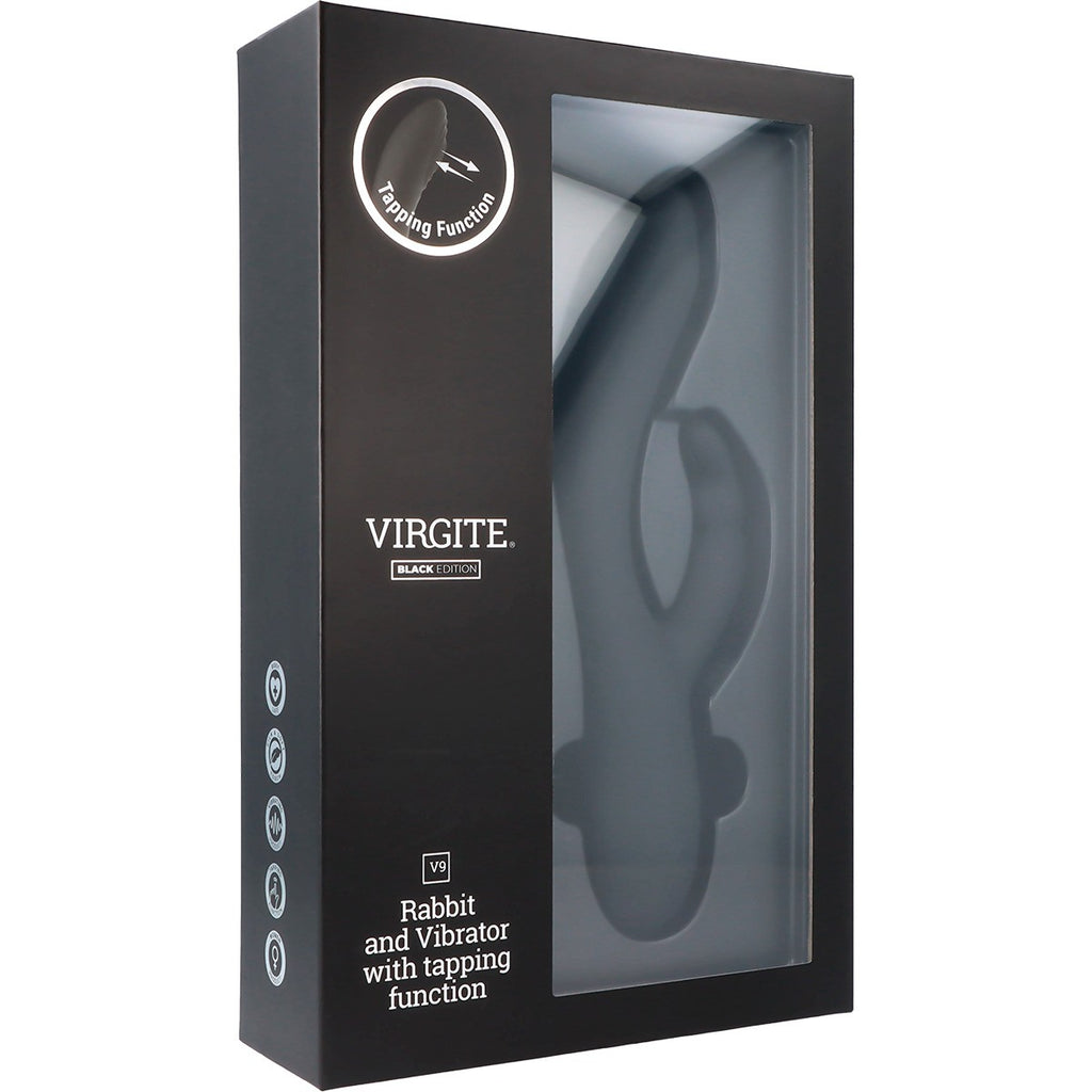 BLACK RECHARGEABLE PULSATING VIBRATOR V9
