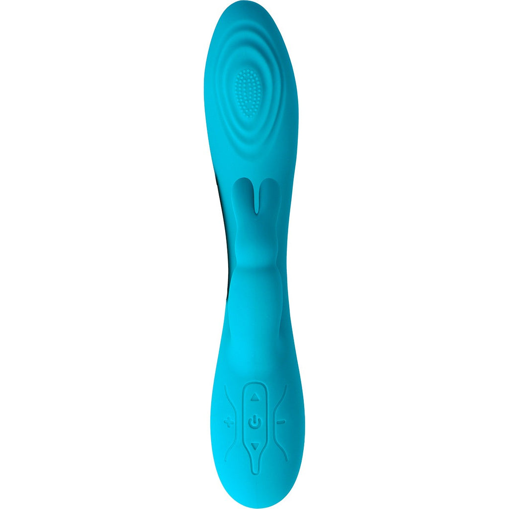 BLUE RECHARGEABLE TAPPING VIBRATOR V9