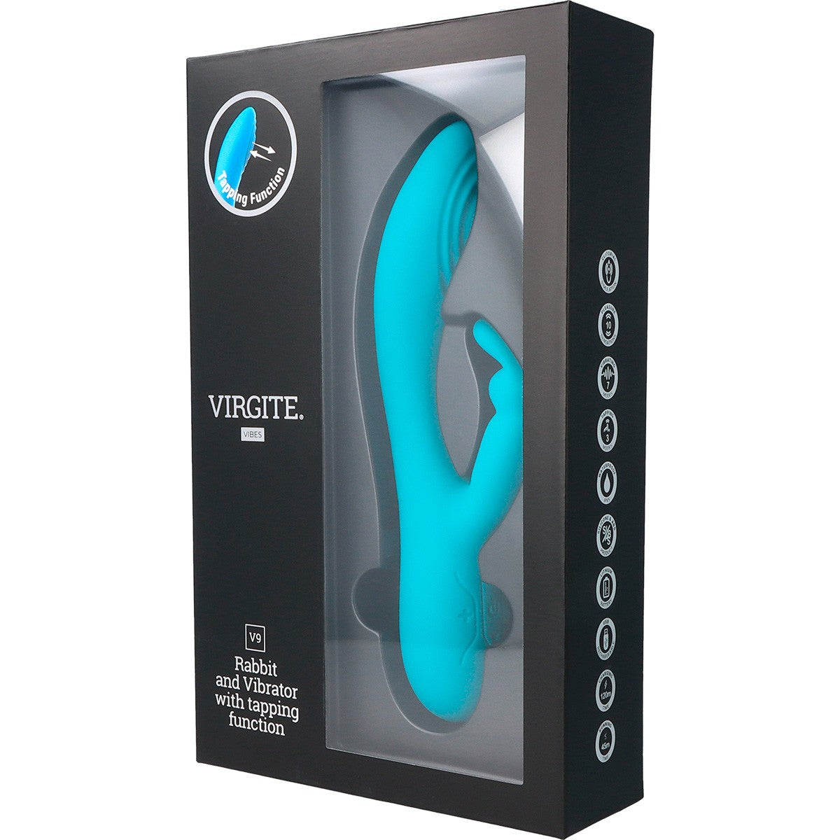 BLUE RECHARGEABLE TAPPING VIBRATOR V9