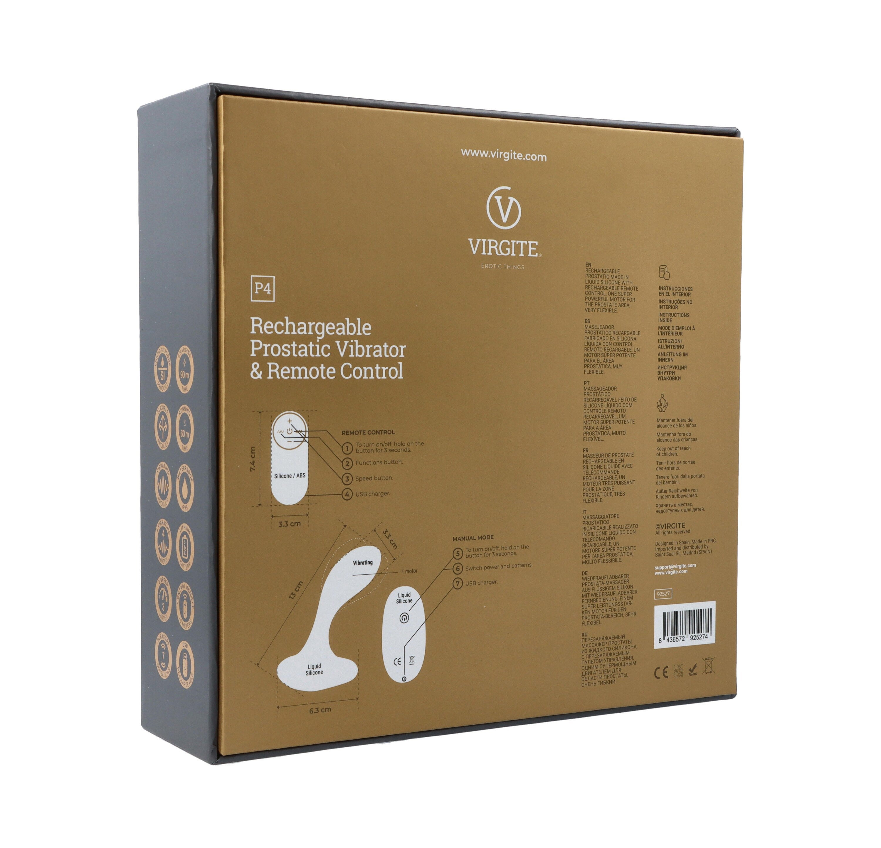 P4 Prostatic Vibrator with Remote Control