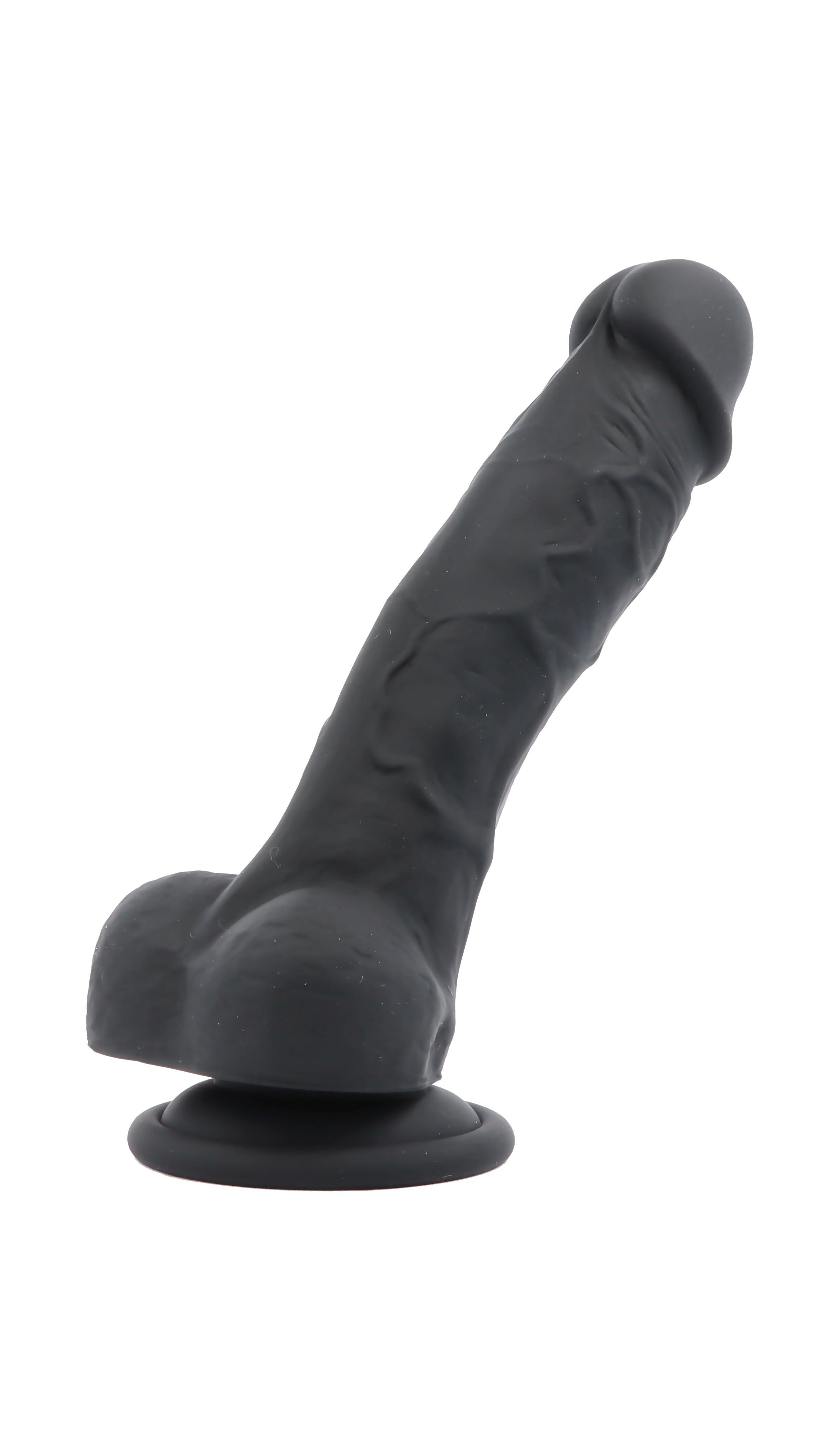 DUAL LAYER REALISTIC 18.5CM WITH BALLS R33 BLACK