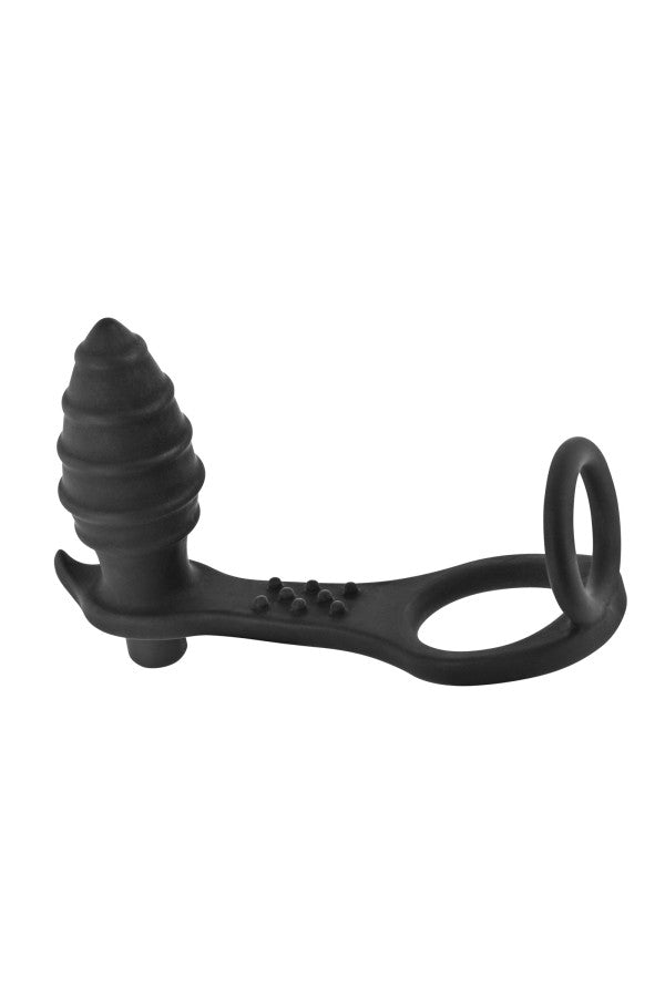 Blue Junker - Plug Anale Vibrante con Doppio Anello Pene