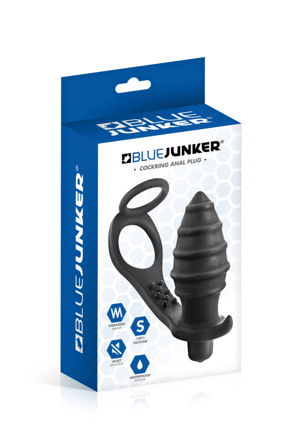 Blue Junker - Plug Anale Vibrante con Doppio Anello Pene