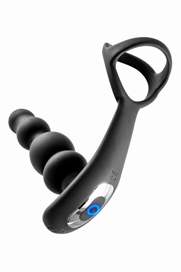 Blue Junker - Rotating Prostate Massager with Double Cockring