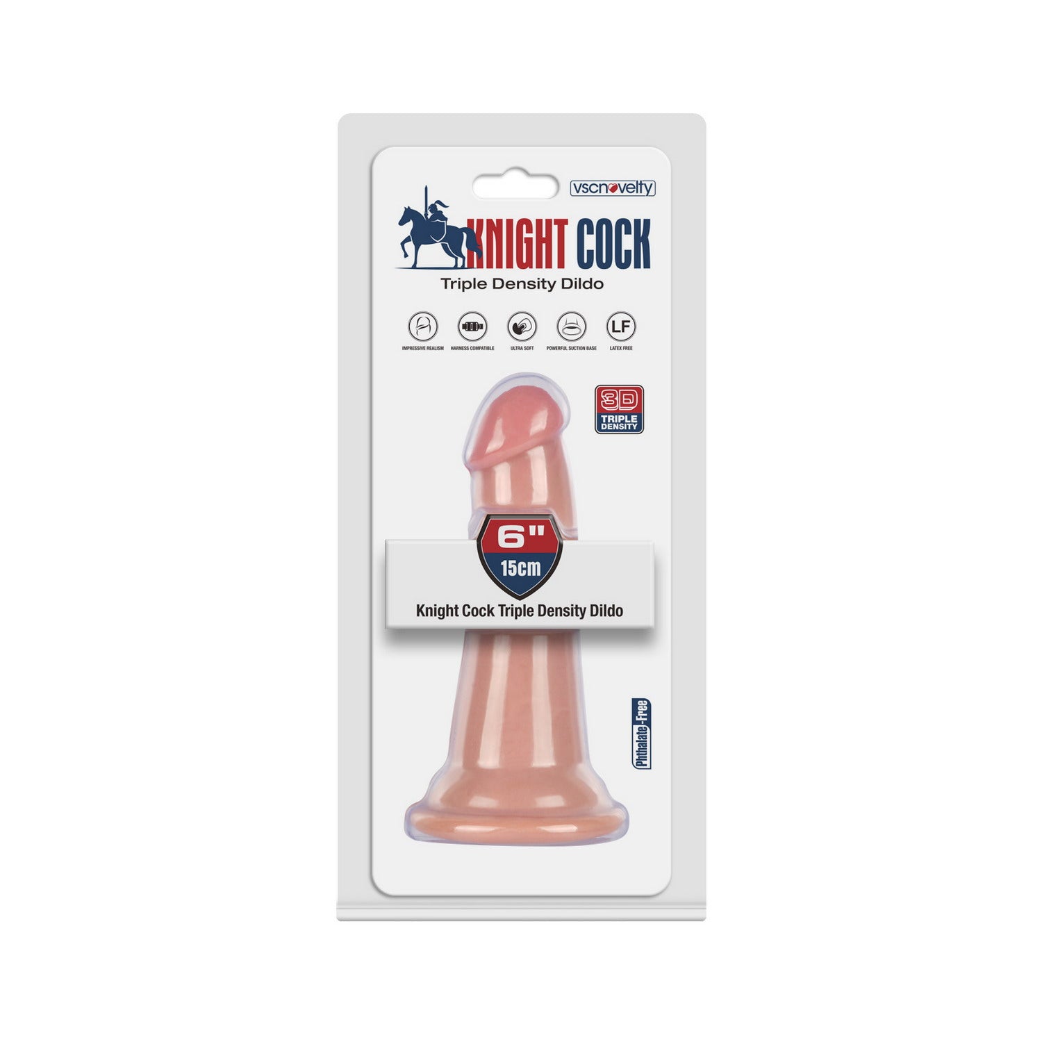 VSC Novelty - Dildo a tripla densità Knight Cock 3D - 15 cm