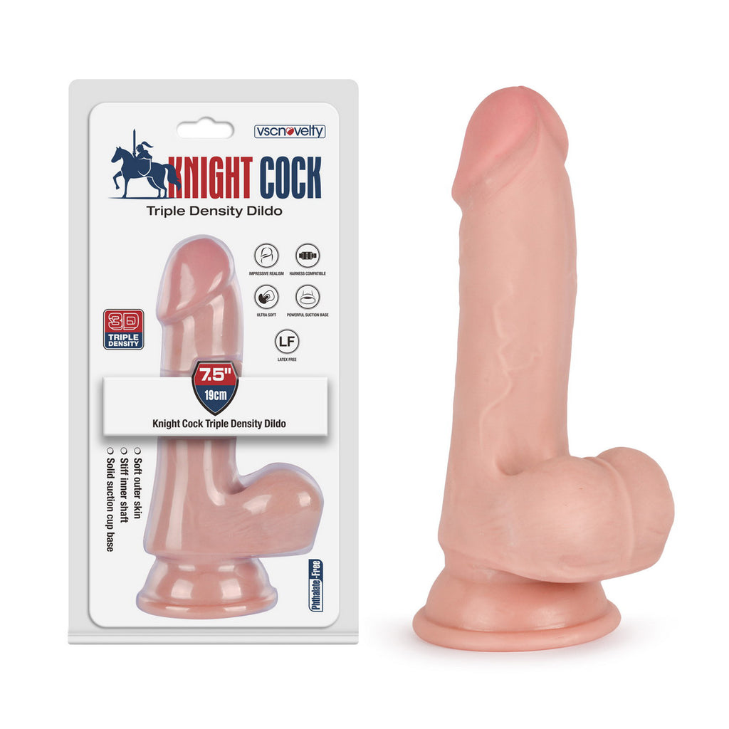 VSC Novelty - Dildo a tripla densità 3D Knight Cock - 19 cm