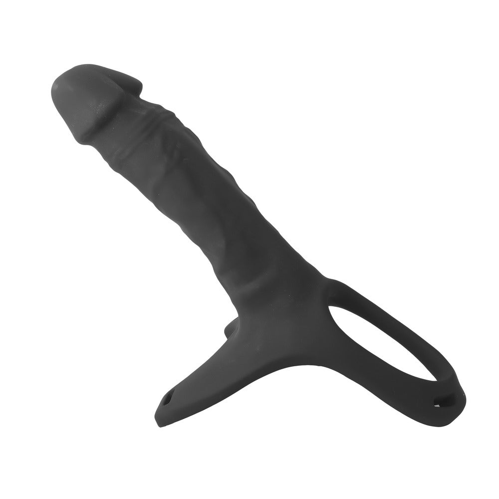 VSC Novelty - Strap-on with Hollow Dildo - 6" - Black