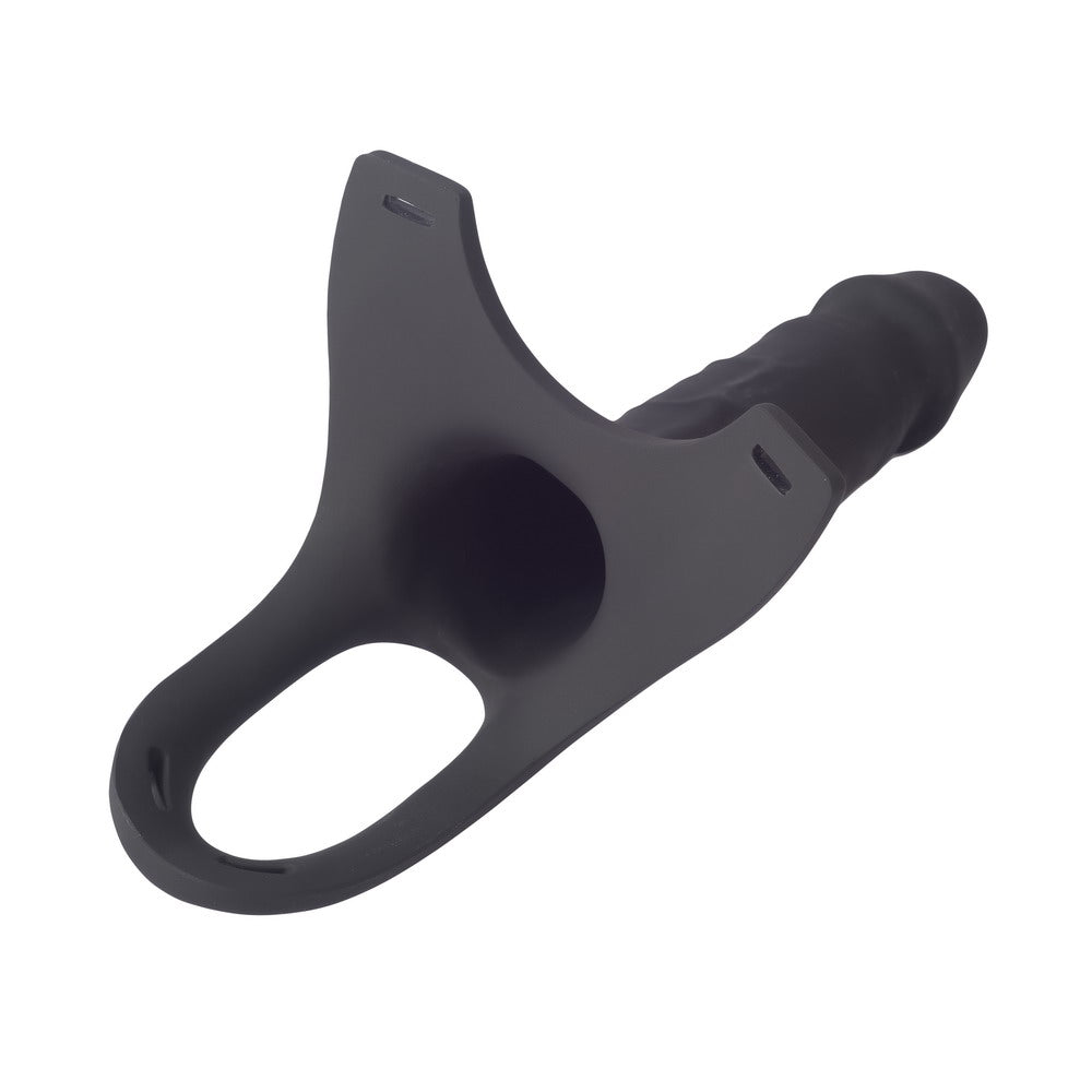 VSC Novelty - Strap-on with Hollow Dildo - 6" - Black