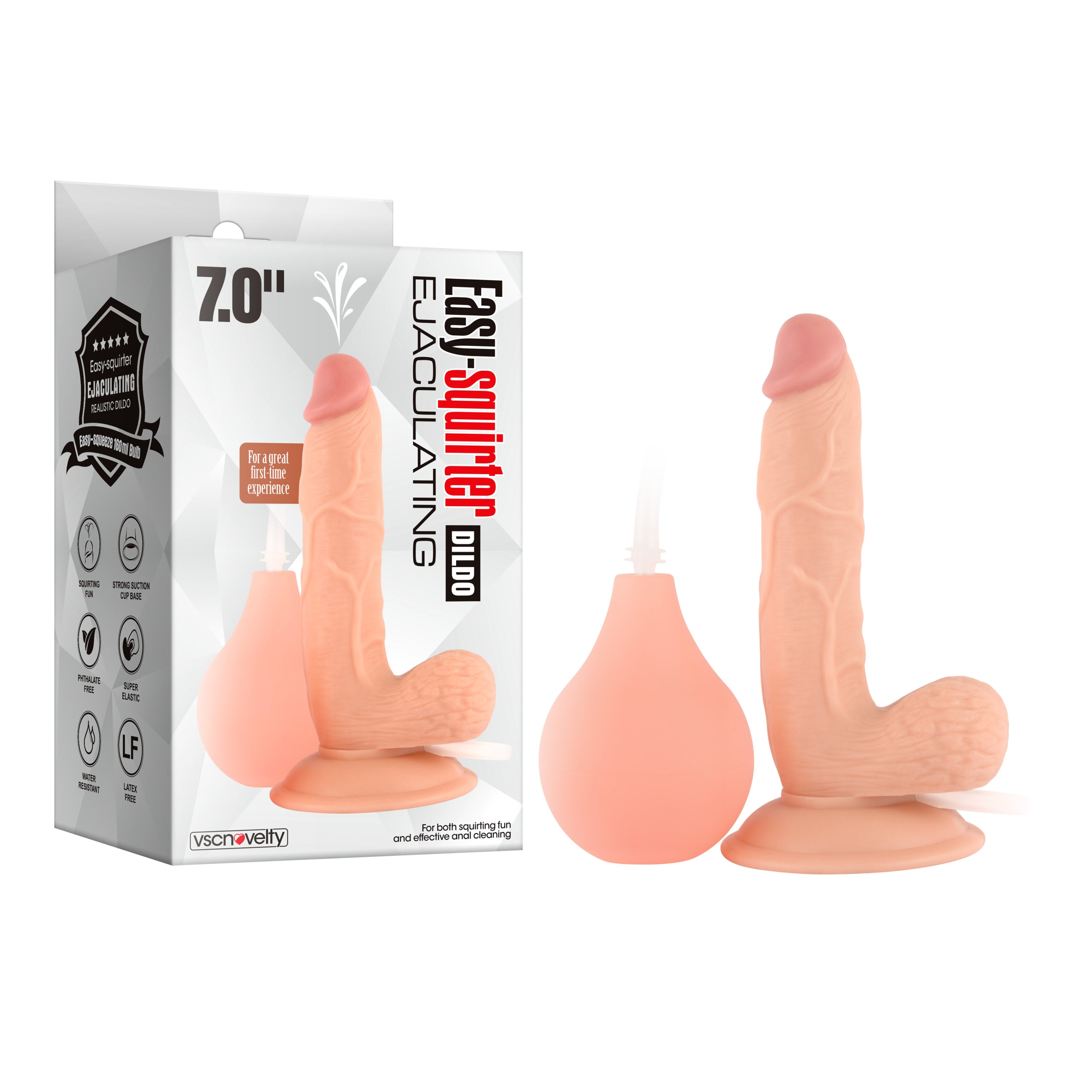 VSC Novelty - Dildo Eiaculante Realistico Easy-Squirter - 17,8 cm