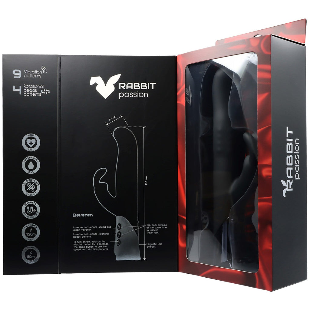 BEVEREN RECHARGEABLE VIBRATING RABBIT WITH ROTATING BEADS