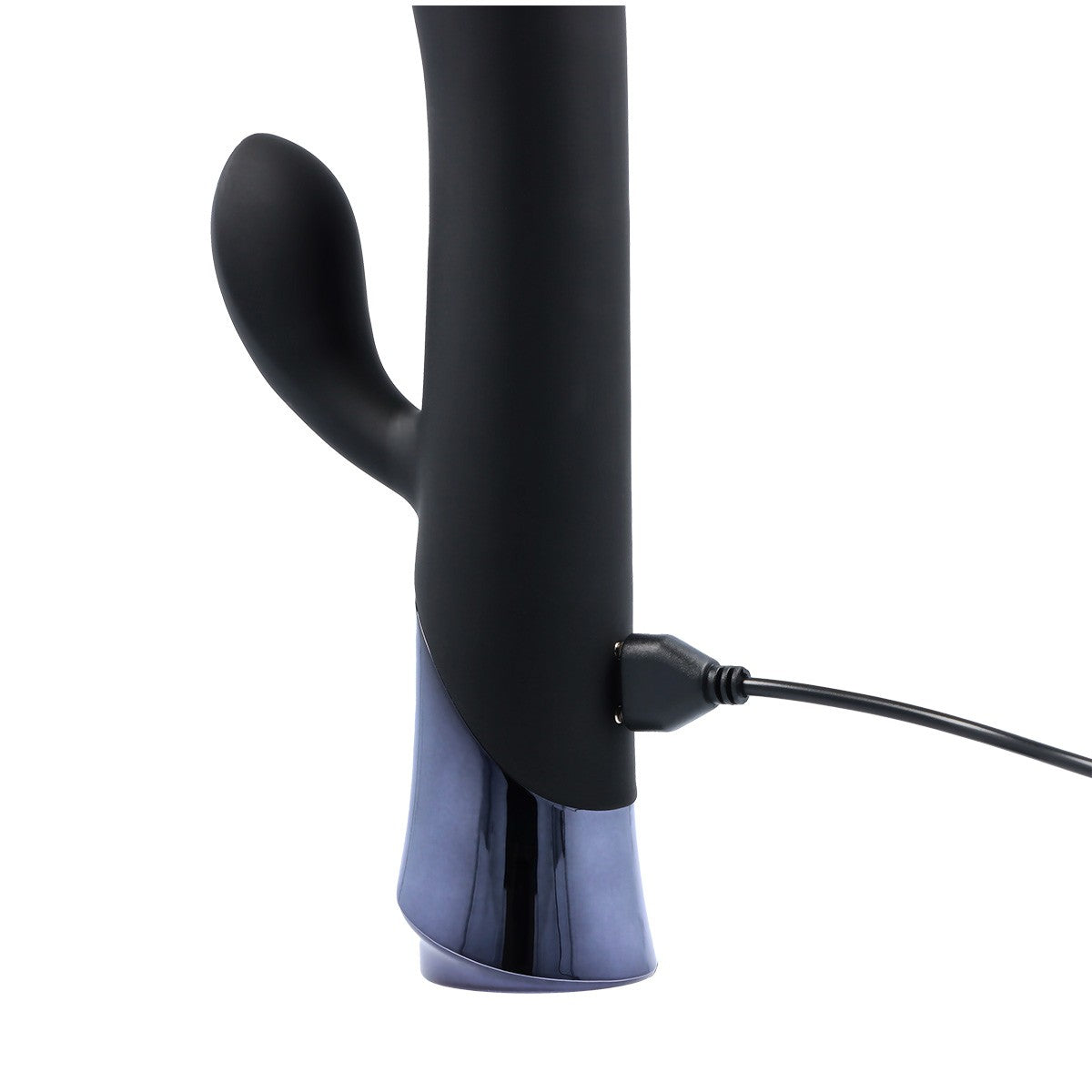 HAVANA RECHARGEABLE SILICONE VIBRATOR WITH RABBIT AND BATTERY ROD