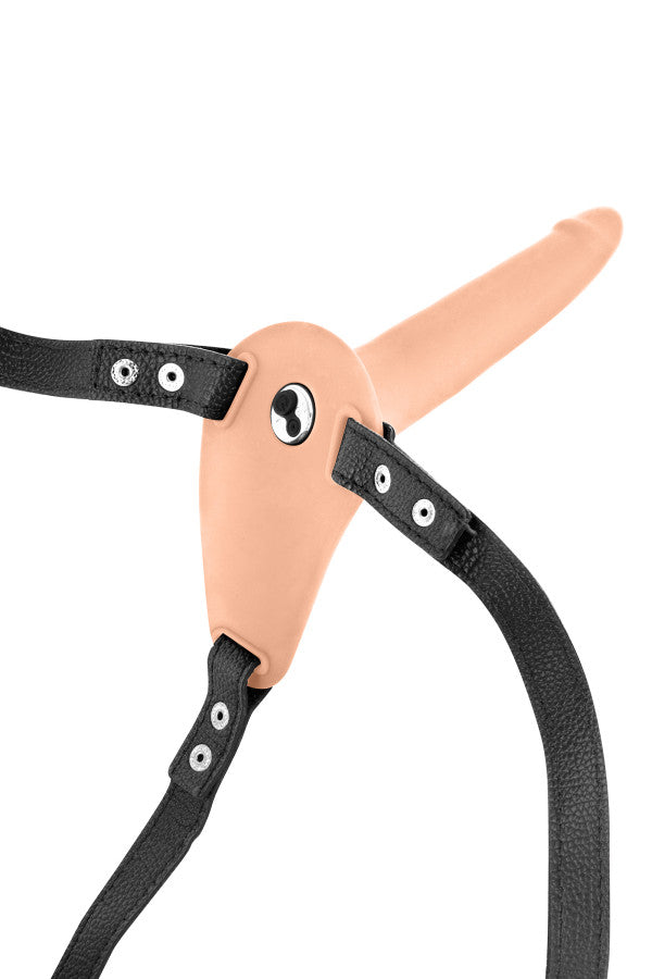 Fetish Tentation - Imbracatura vibrante Strap-On 15,5 cm - Color carne