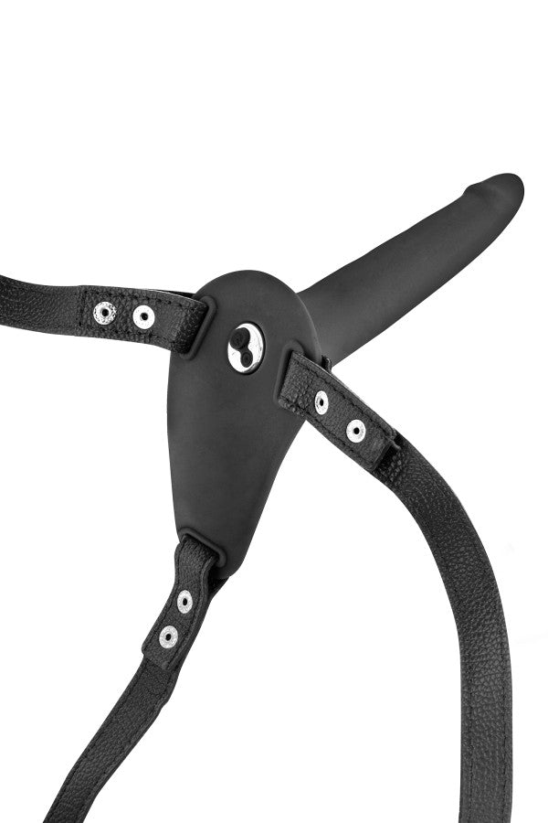 Fetish Tentation - Imbracatura vibrante Strap-On 15'5 cm - Nero